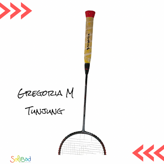 2- Signed racket by Gregoria Mariska Tunjung, Solibad Ambassador, Indonesia’s #1 and World #9 in Women’s Singles